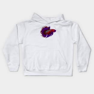 Abstract Betta Fish Art Kids Hoodie